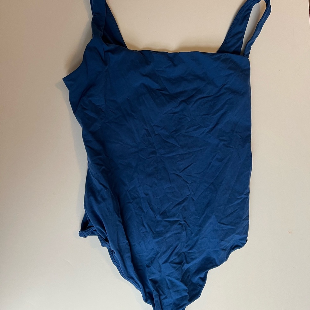 Blue Square neck SKIMS bodysuit